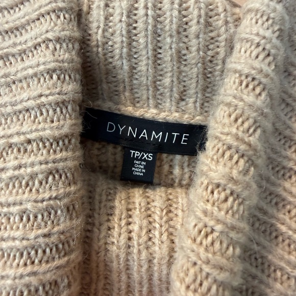 Dynamite Beige Knit Turtleneck Sweater - Picture 3 of 3